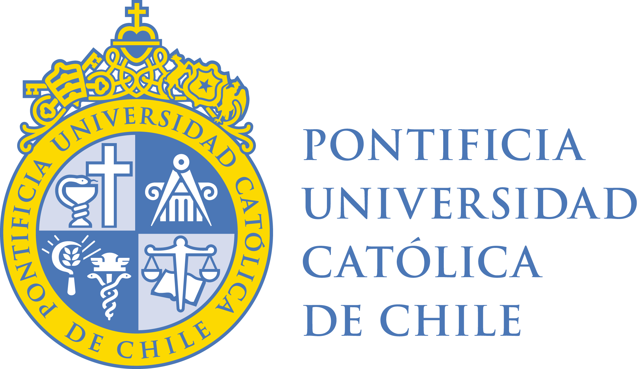 color logo and text that reads pontificia universidad catolica de chile